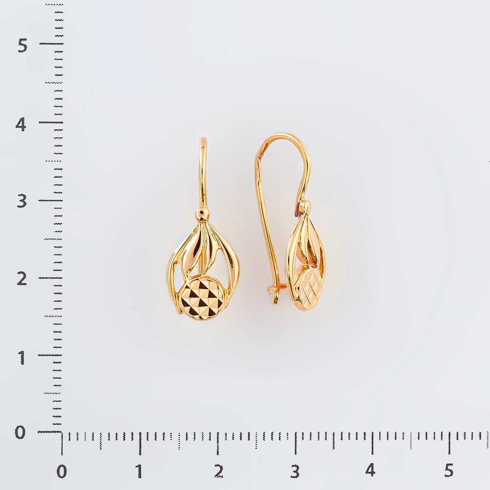 Серьги из красного золота 583 пробы