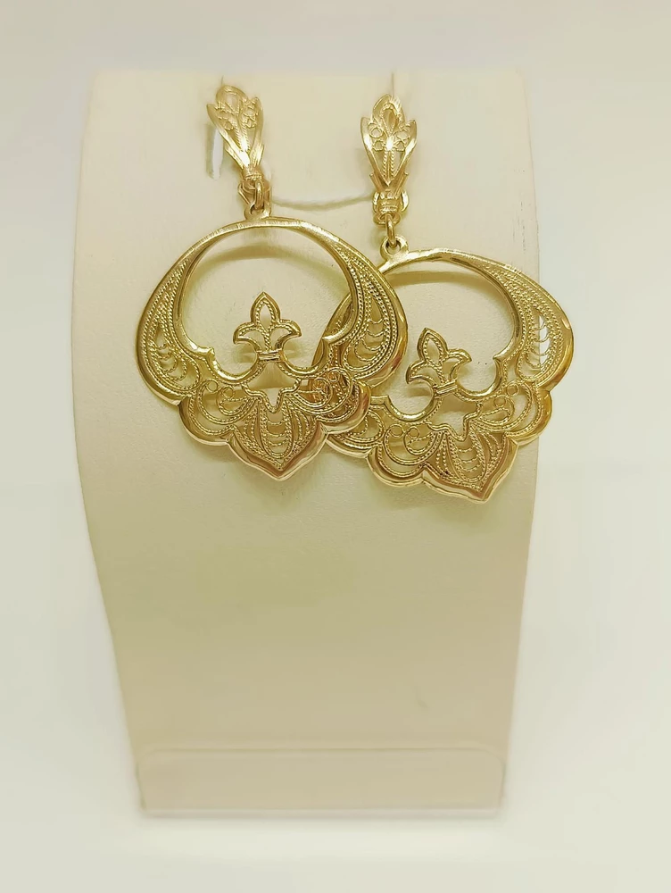 Серьги из красного золота 585 пробы