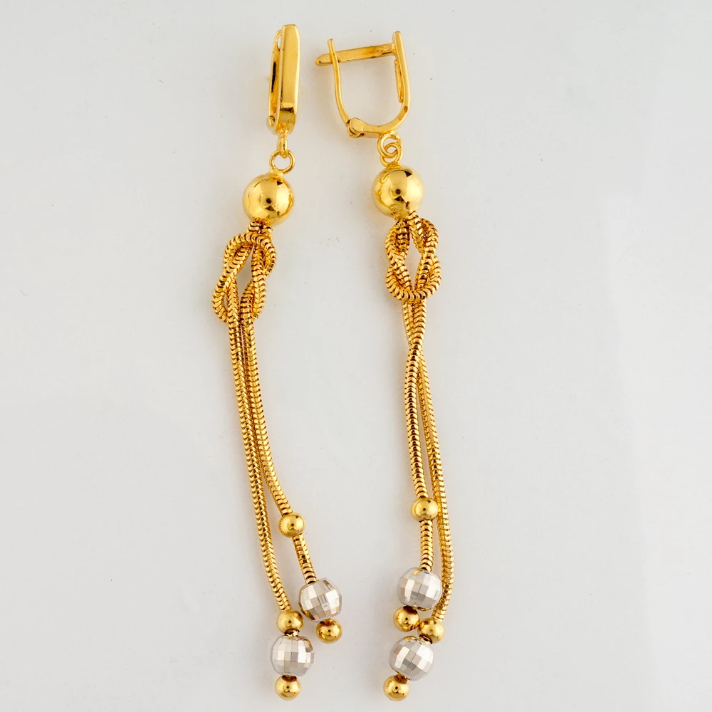 Серьги из желтого золота 585 пробы 1