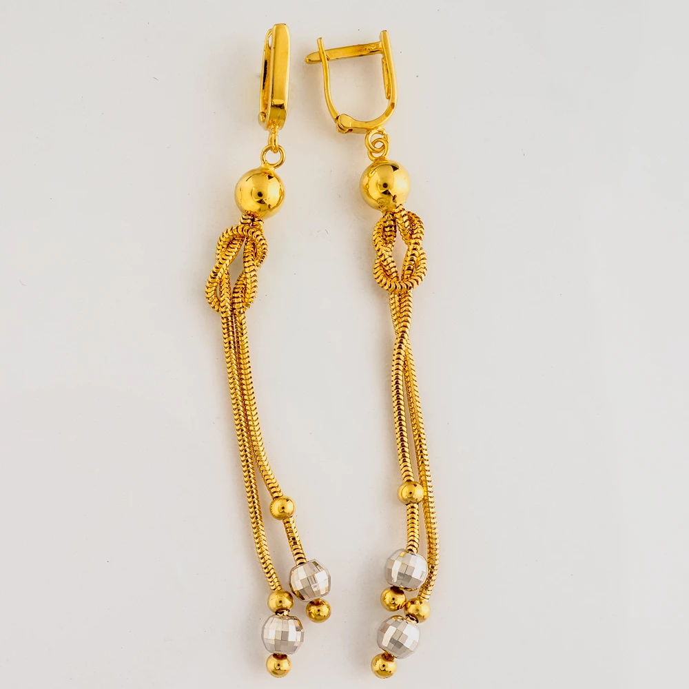 Серьги из желтого золота 585 пробы