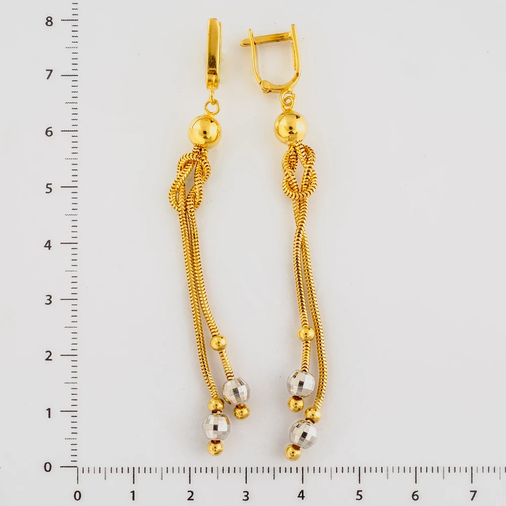 Серьги из желтого золота 585 пробы