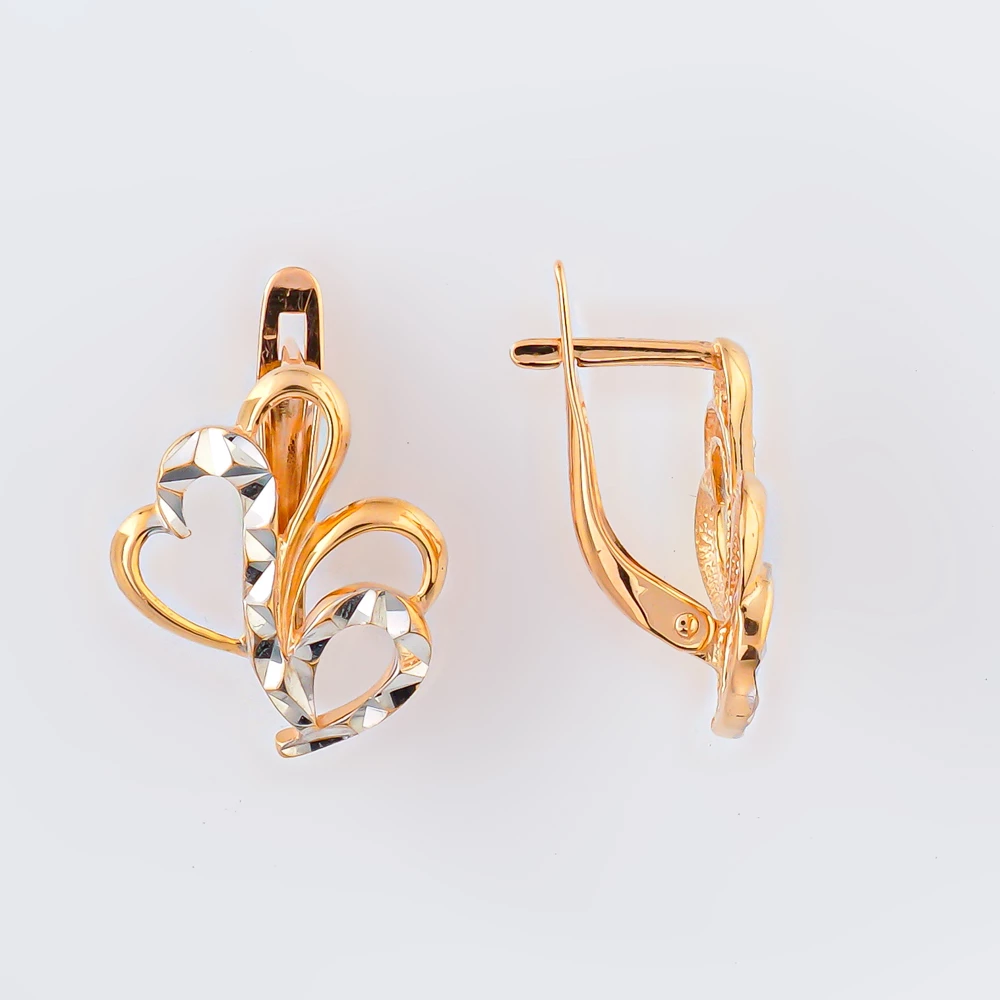 Серьги из красного золота 585 пробы