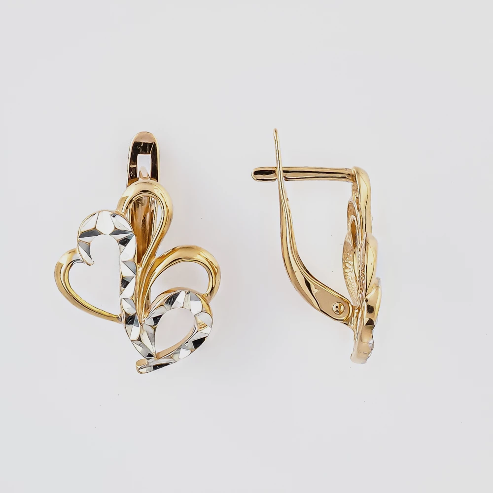 Серьги из красного золота 585 пробы