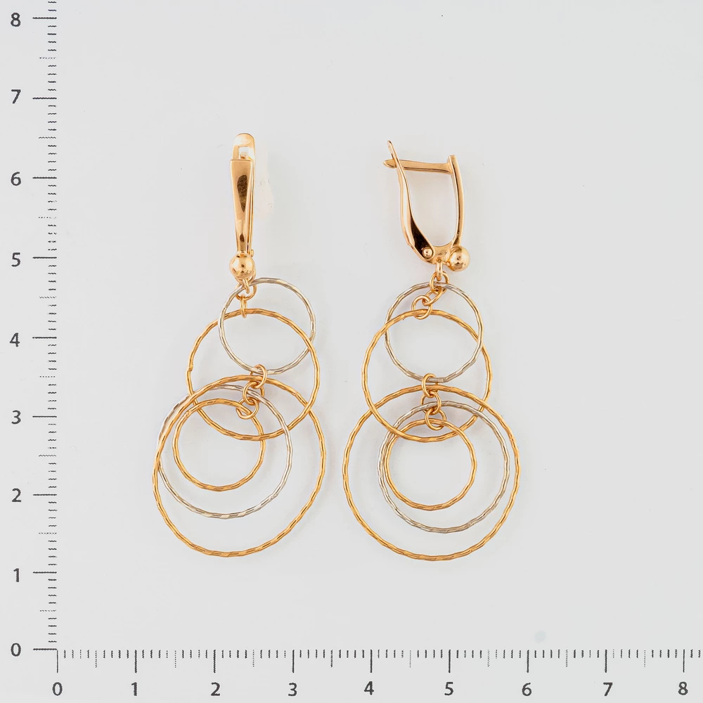 Серьги из красного золота 585 пробы