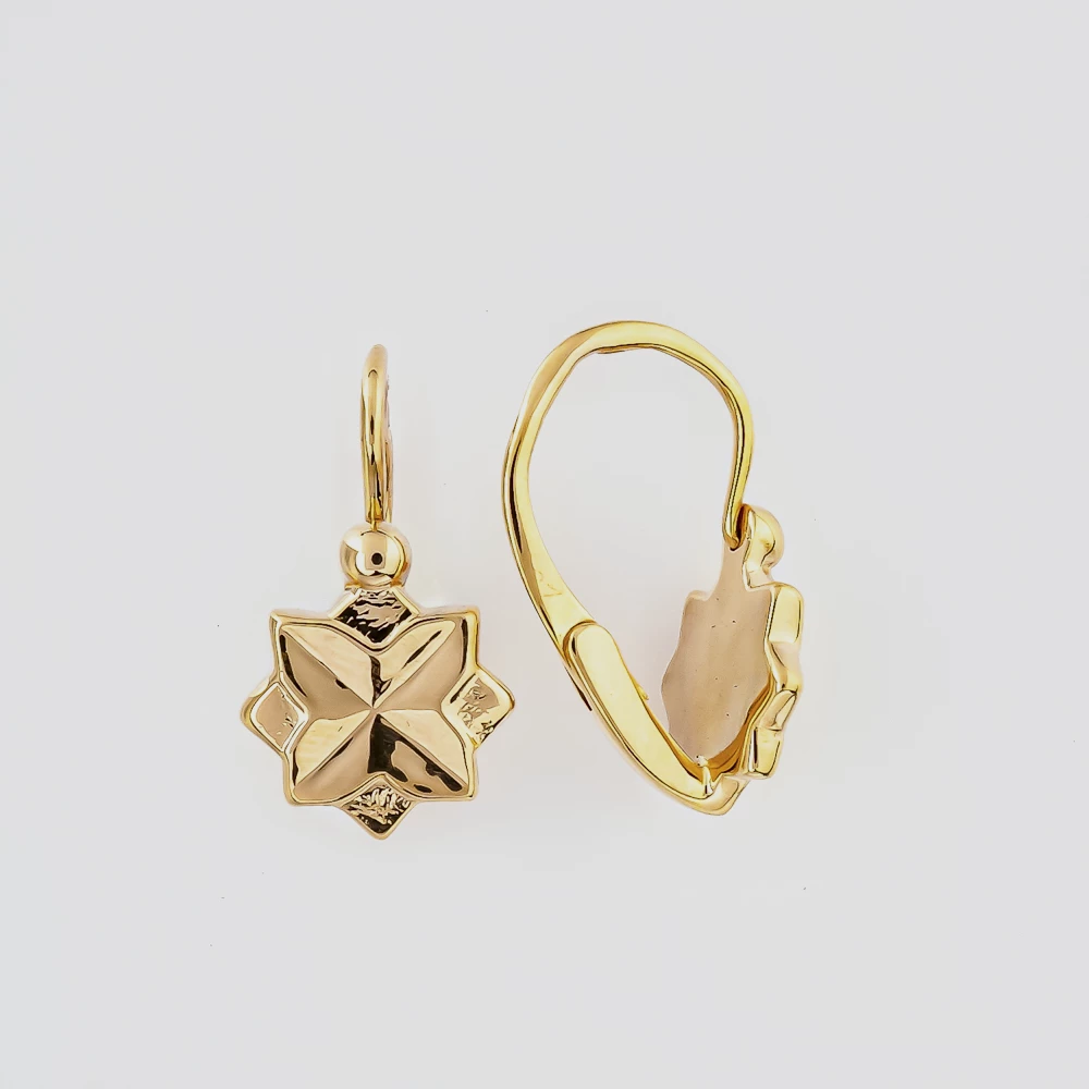 Серьги из красного золота 583 пробы