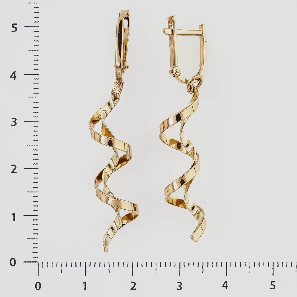 Серьги из красного золота 585 пробы