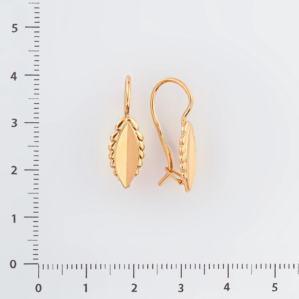 Серьги из красного золота 585 пробы