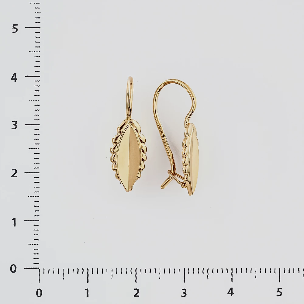 Серьги из красного золота 585 пробы