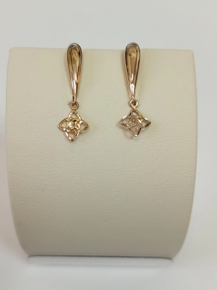 Серьги из красного золота 585 пробы