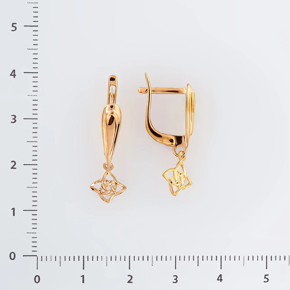 Серьги из красного золота 585 пробы