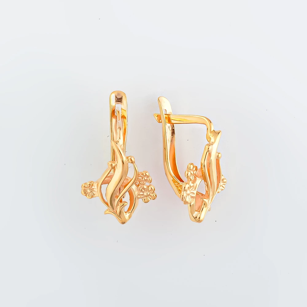 Серьги из красного золота 585 пробы