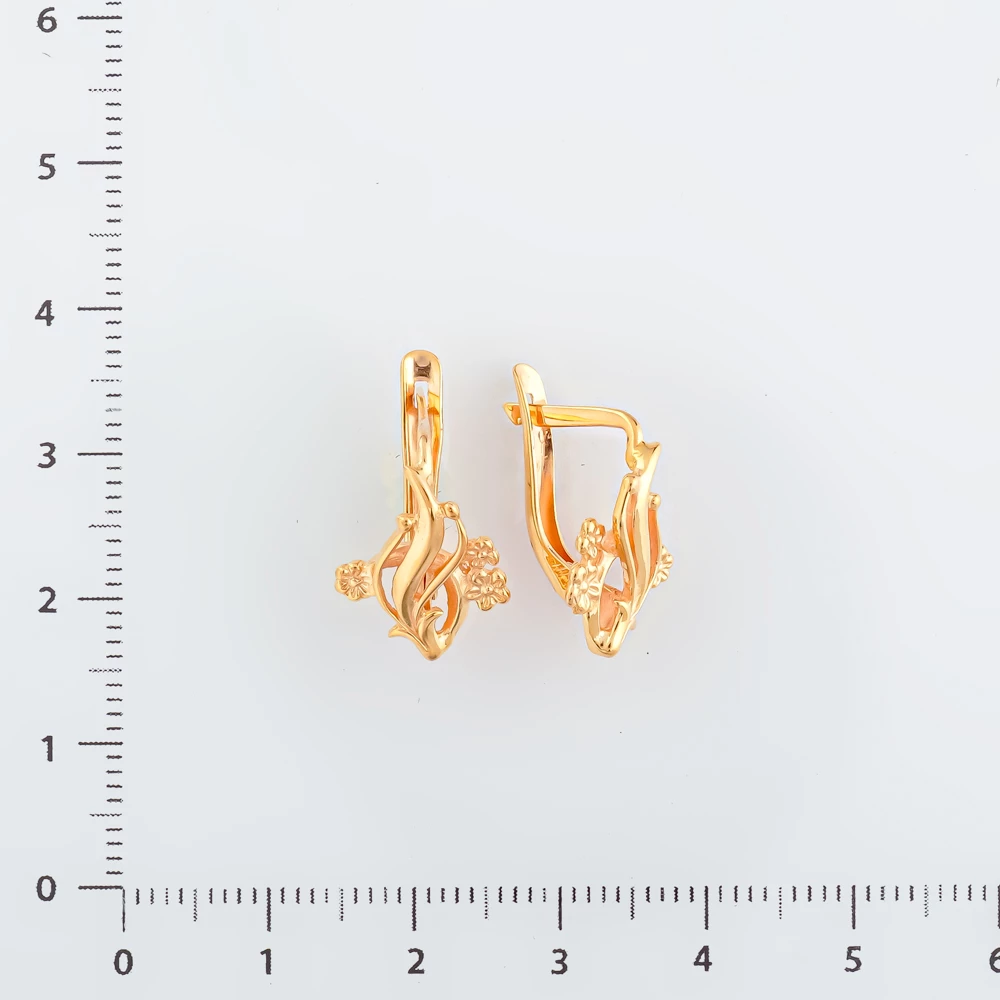 Серьги из красного золота 585 пробы