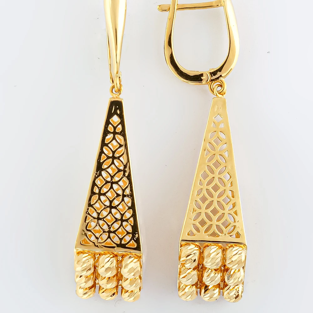 Серьги из желтого золота 585 пробы