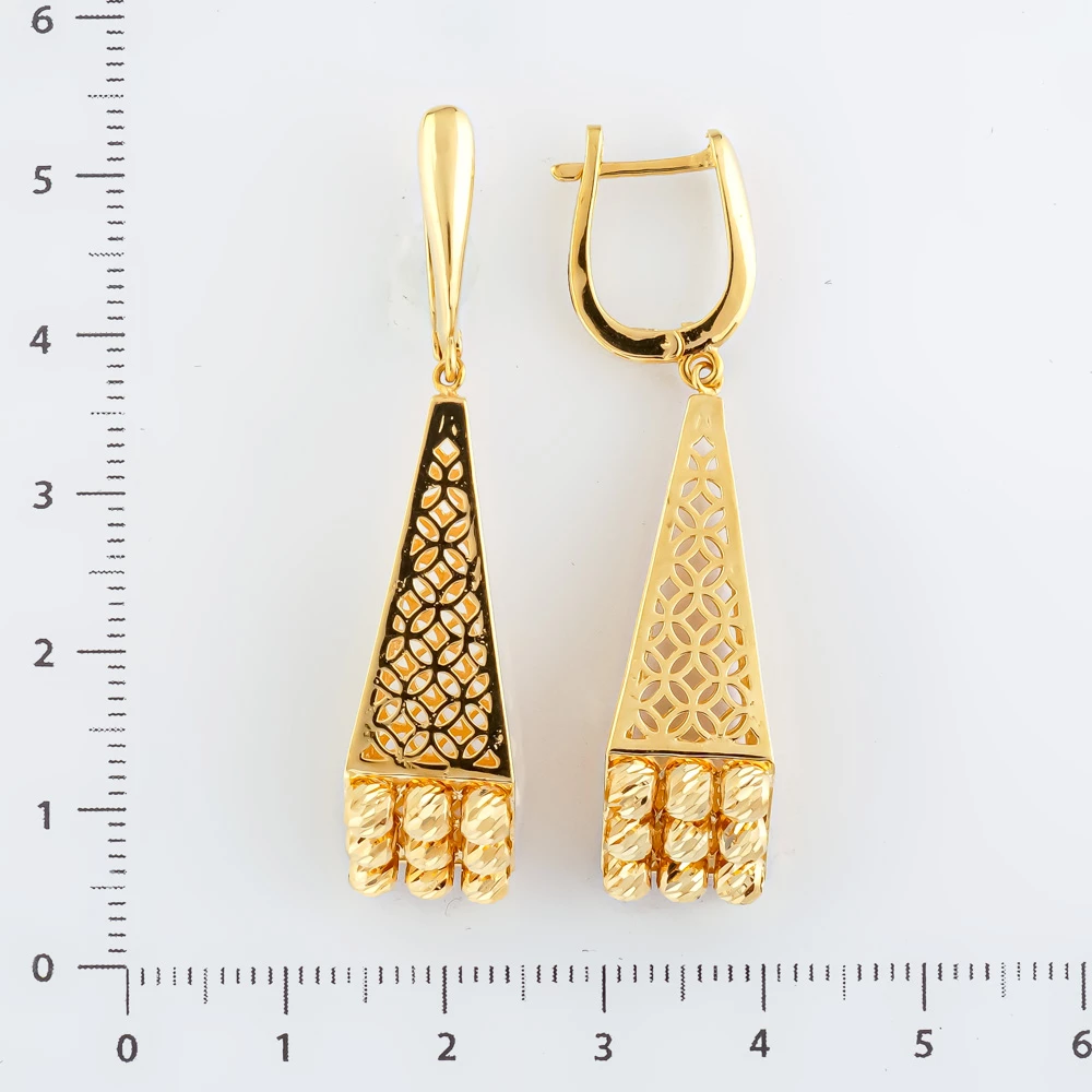 Серьги из желтого золота 585 пробы