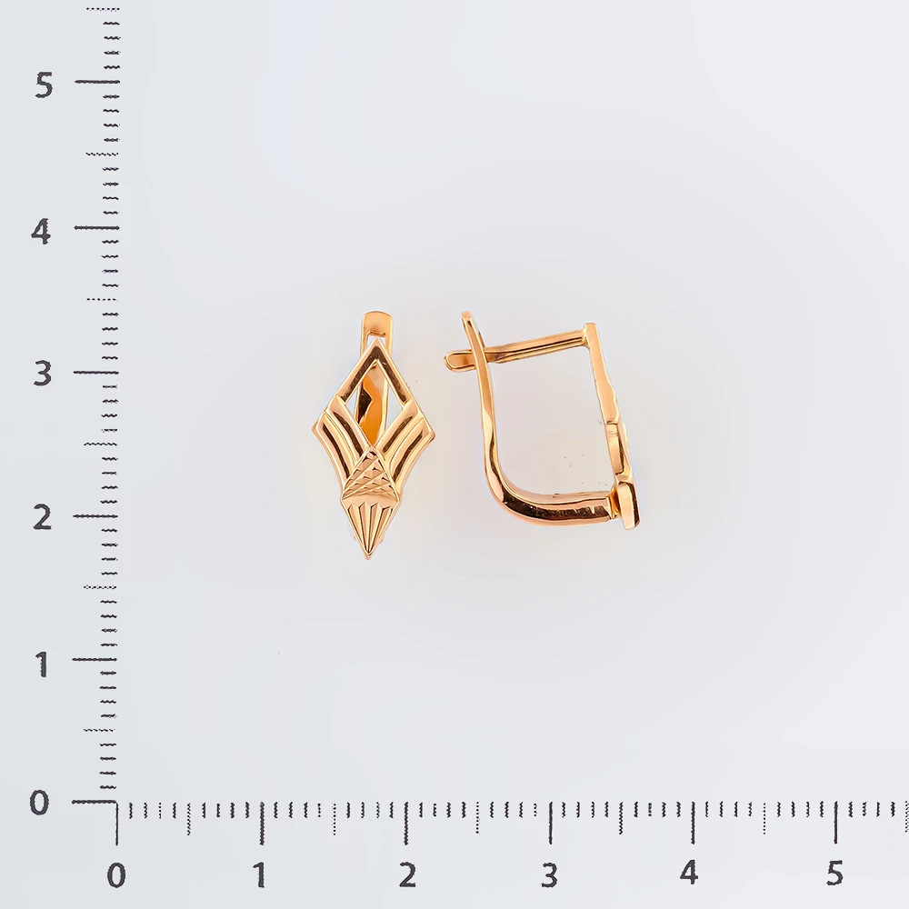 Серьги из красного золота 585 пробы