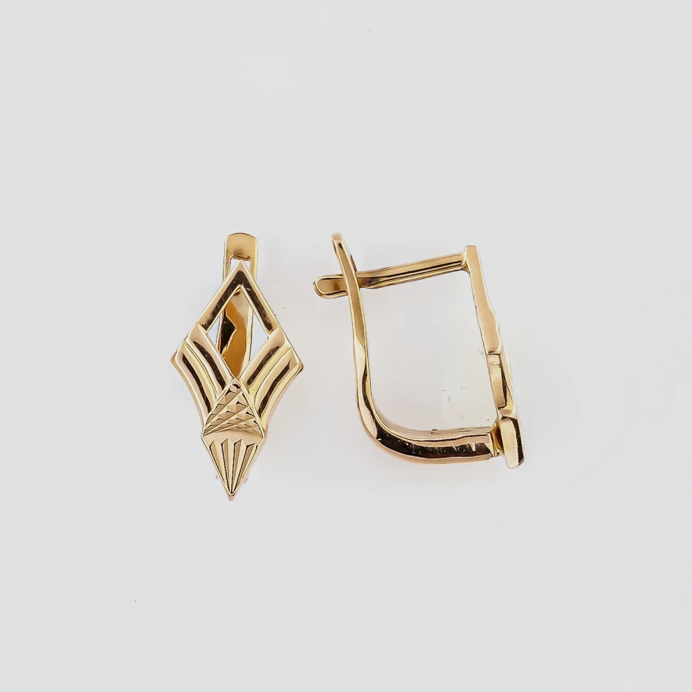 Серьги из красного золота 585 пробы