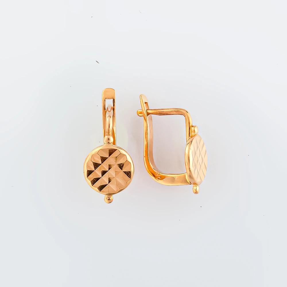 Серьги из красного золота 585 пробы