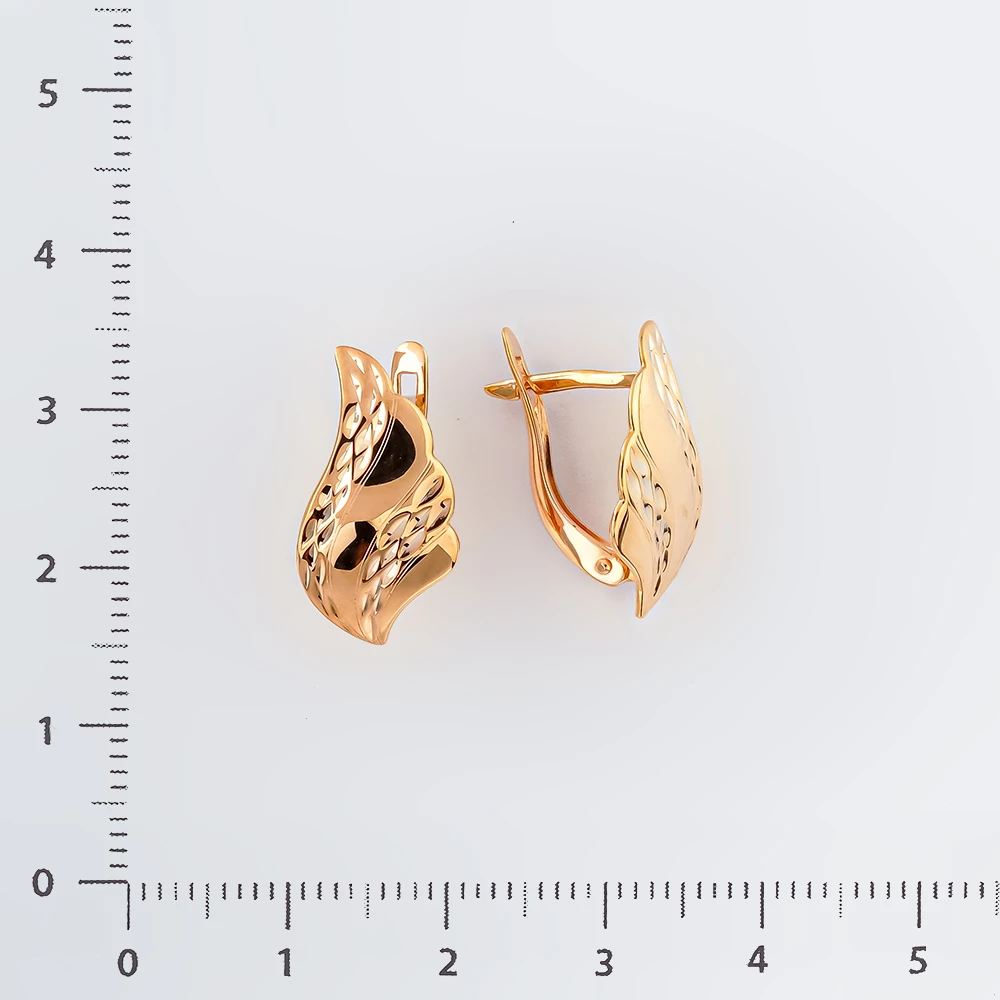 Серьги из красного золота 585 пробы