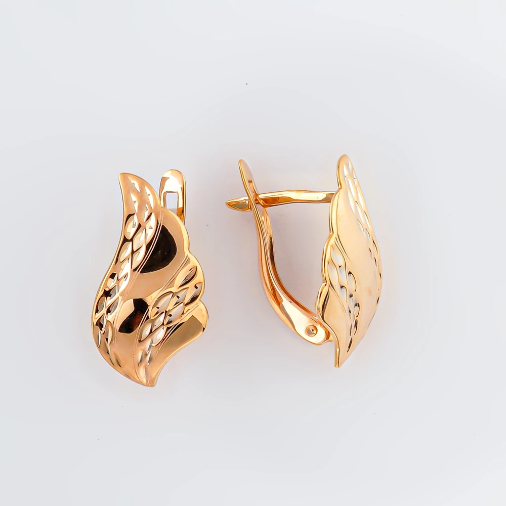 Серьги из красного золота 585 пробы