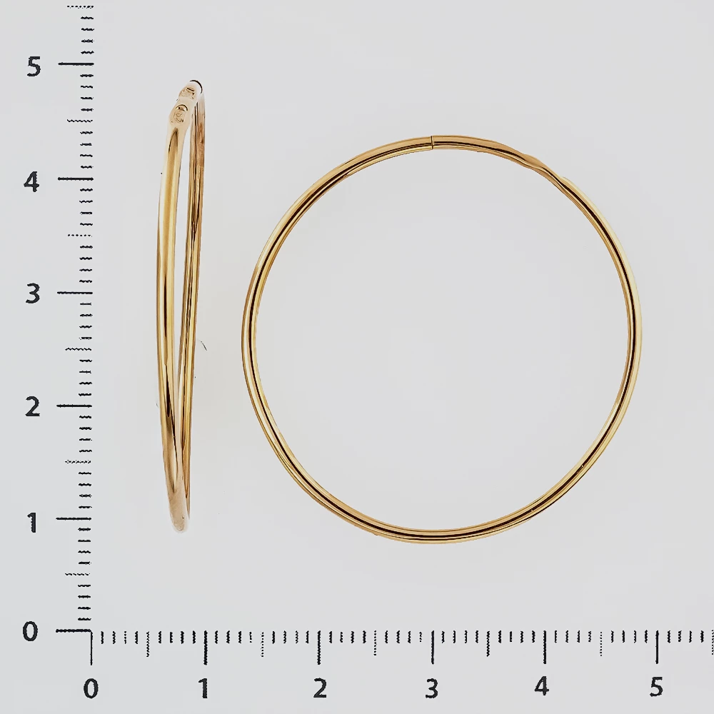 Серьги конго из красного золота 583 пробы