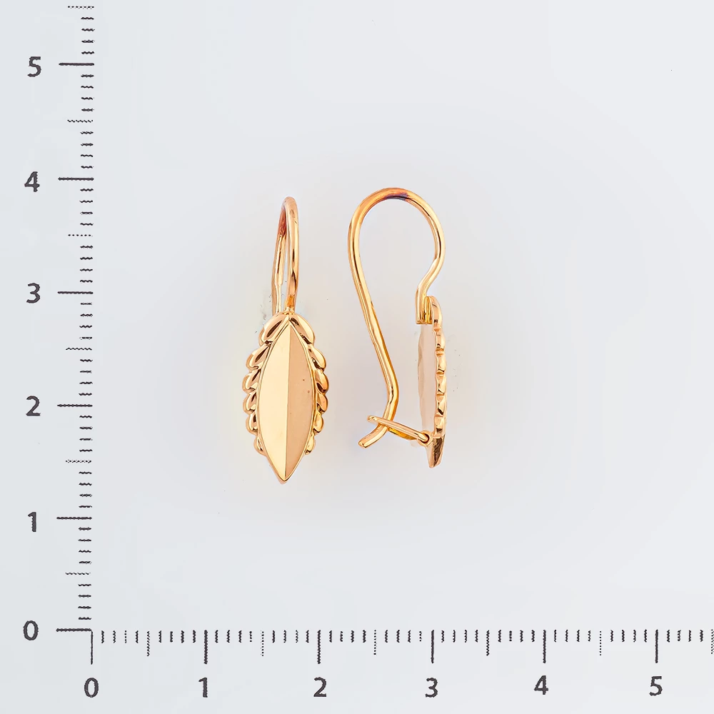 Серьги из красного золота 585 пробы