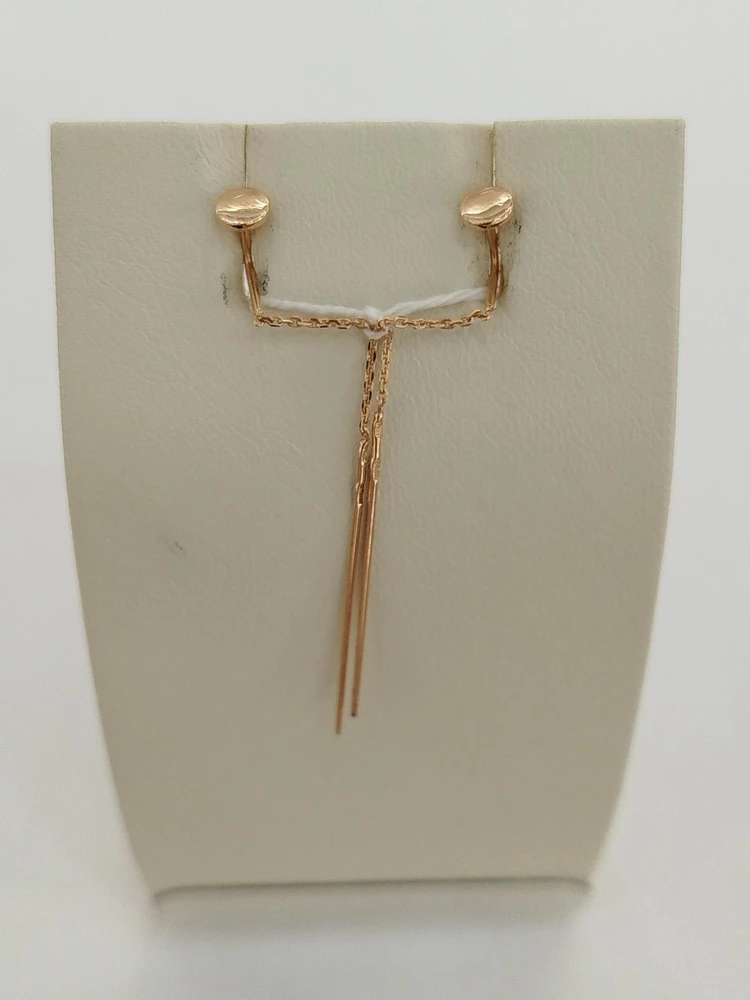 Серьги из красного золота 585 пробы