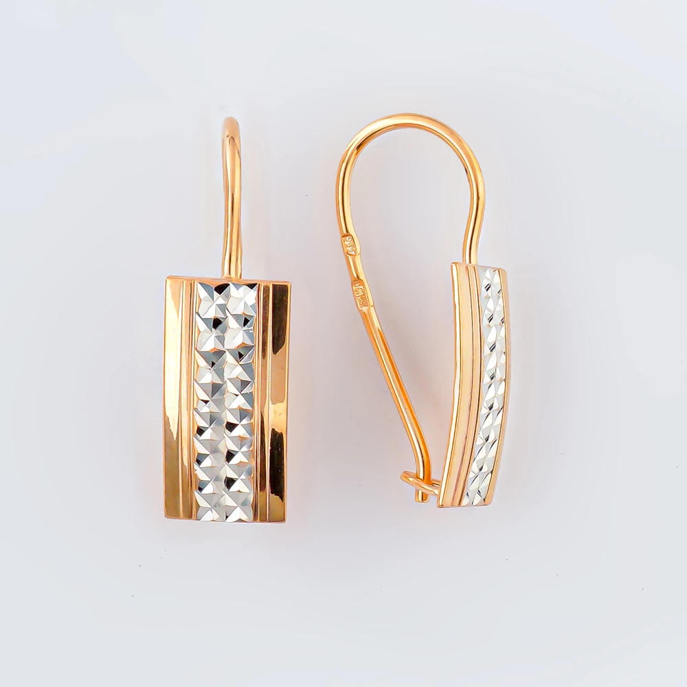 Серьги из красного золота 585 пробы