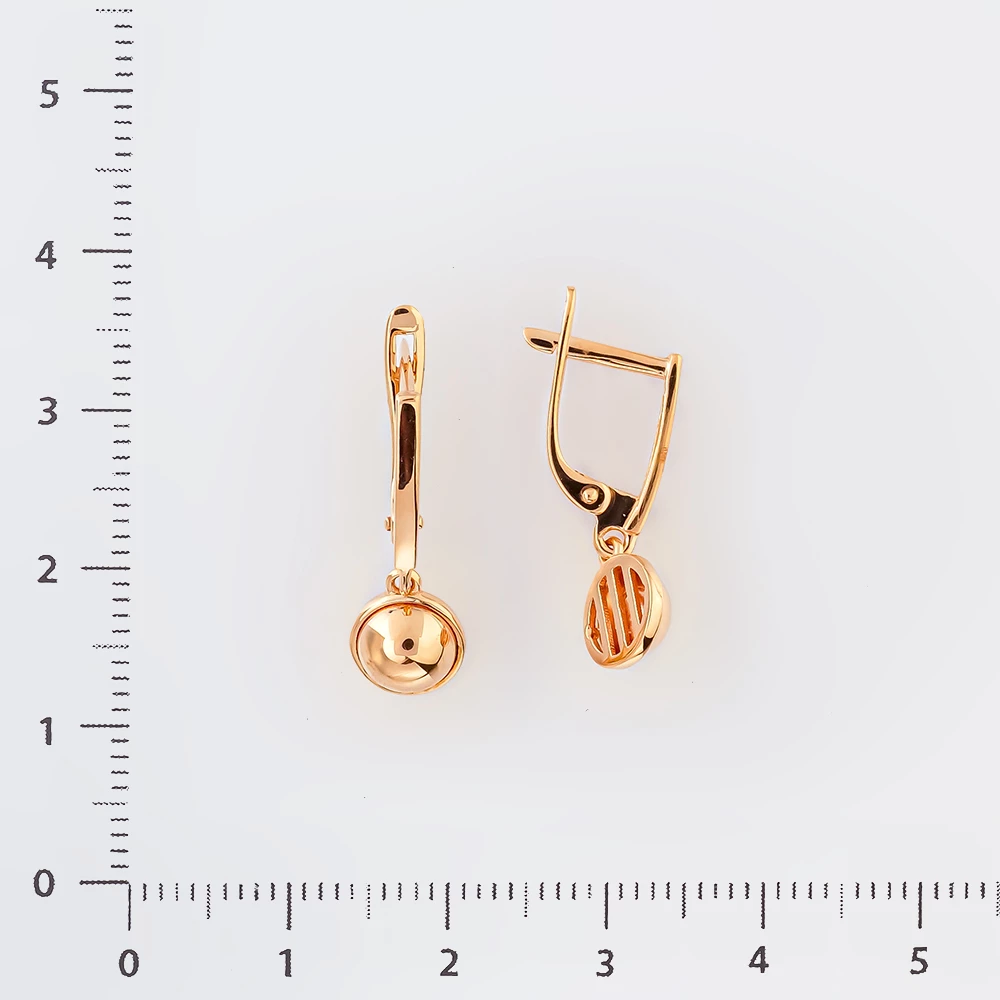 Серьги из красного золота 585 пробы