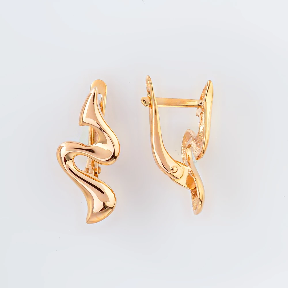 Серьги из красного золота 585 пробы