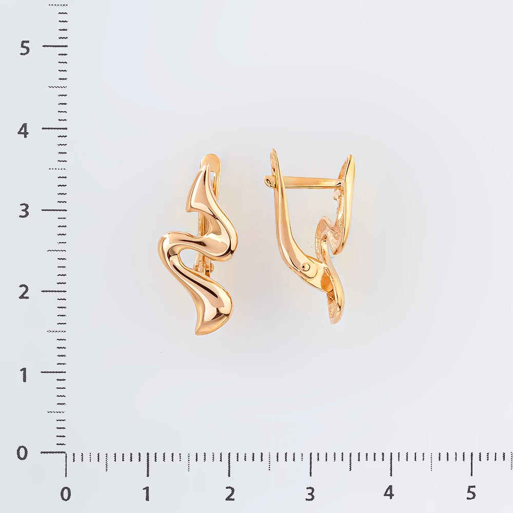 Серьги из красного золота 585 пробы