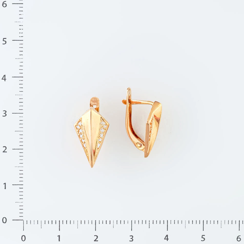Серьги из красного золота 585 пробы