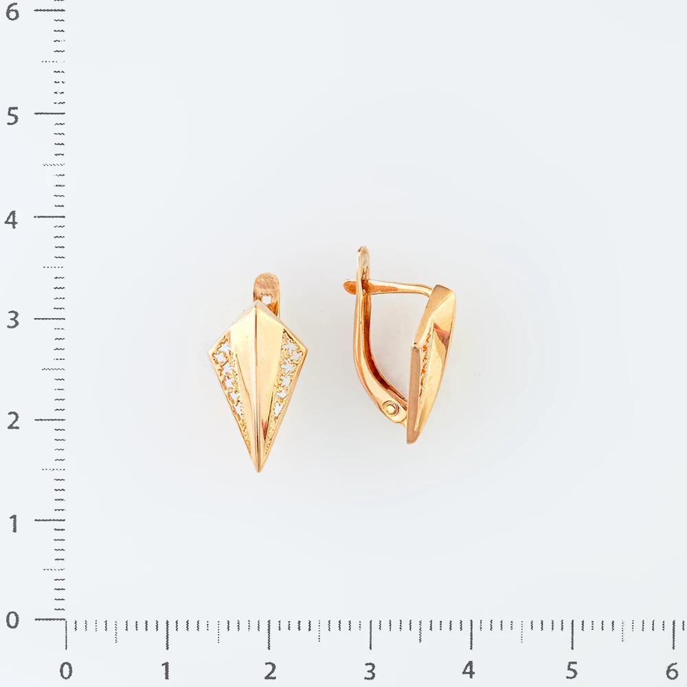 Серьги из красного золота 585 пробы