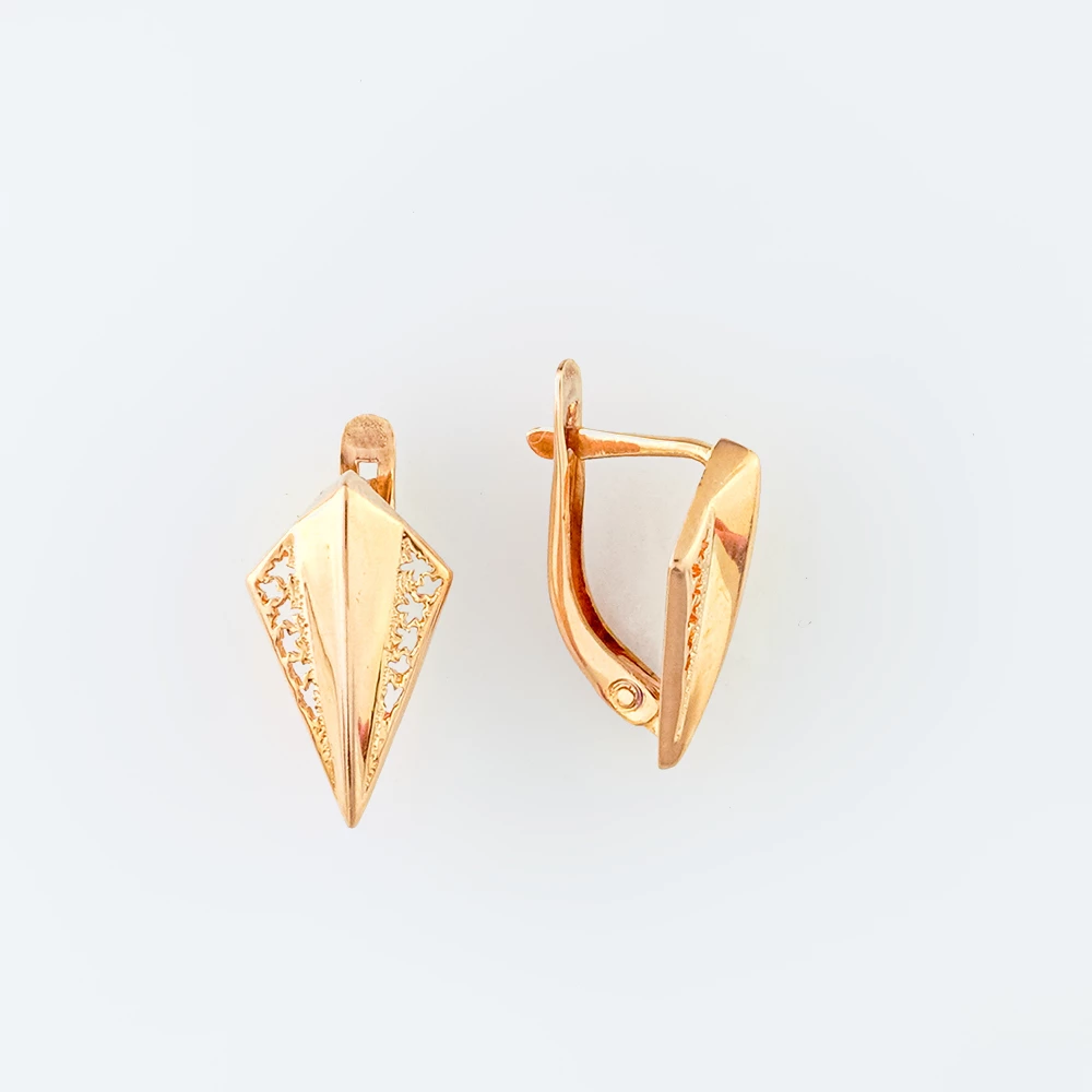 Серьги из красного золота 585 пробы