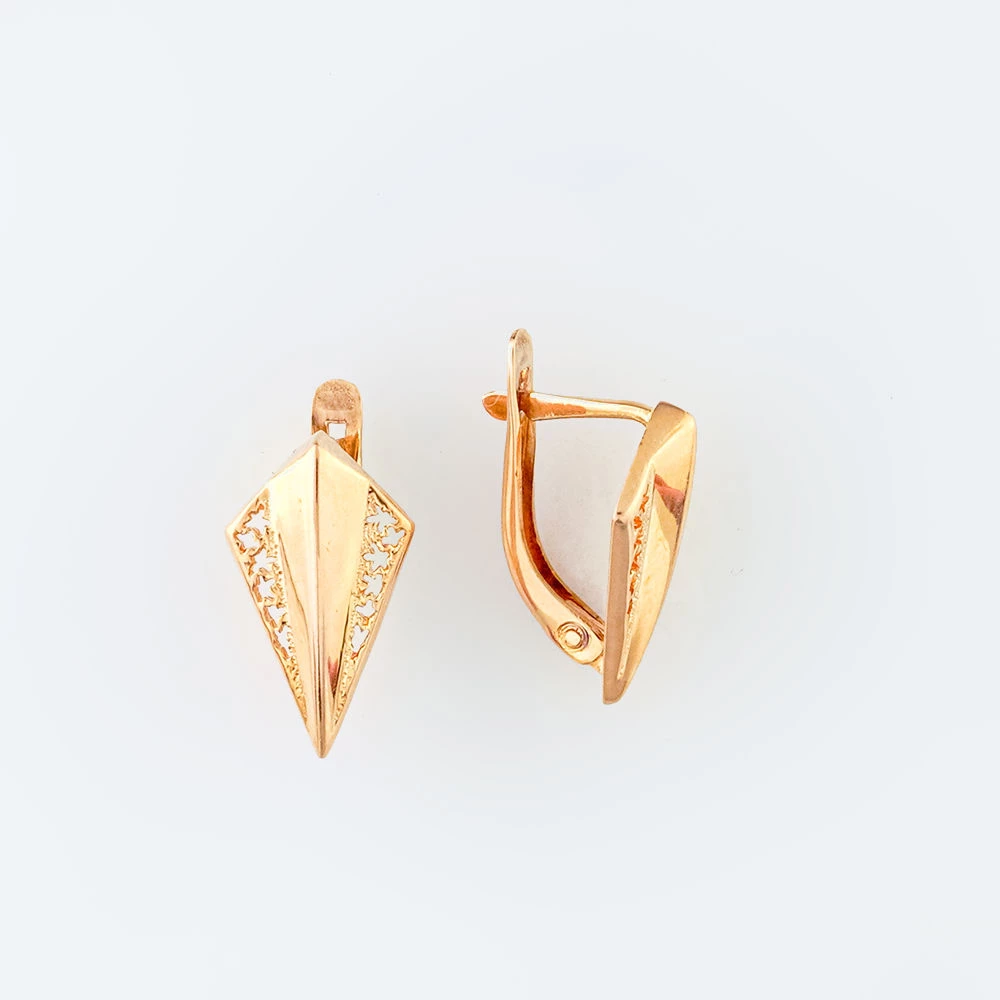 Серьги из красного золота 585 пробы