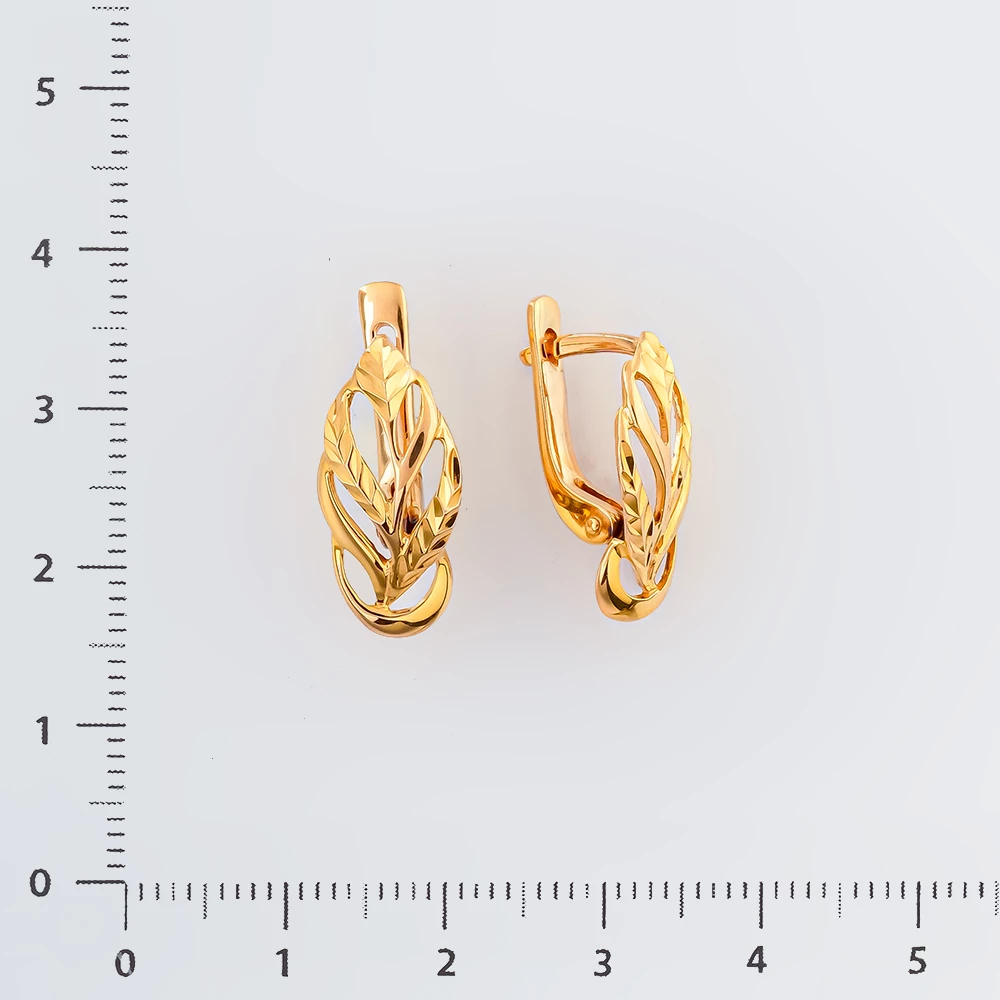 Серьги из красного золота 585 пробы