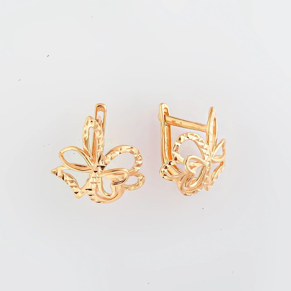 Серьги из красного золота 585 пробы