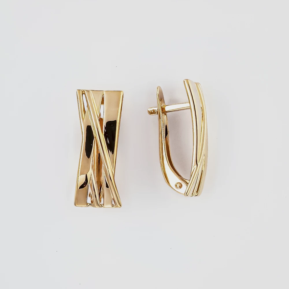 Серьги из красного золота 585 пробы