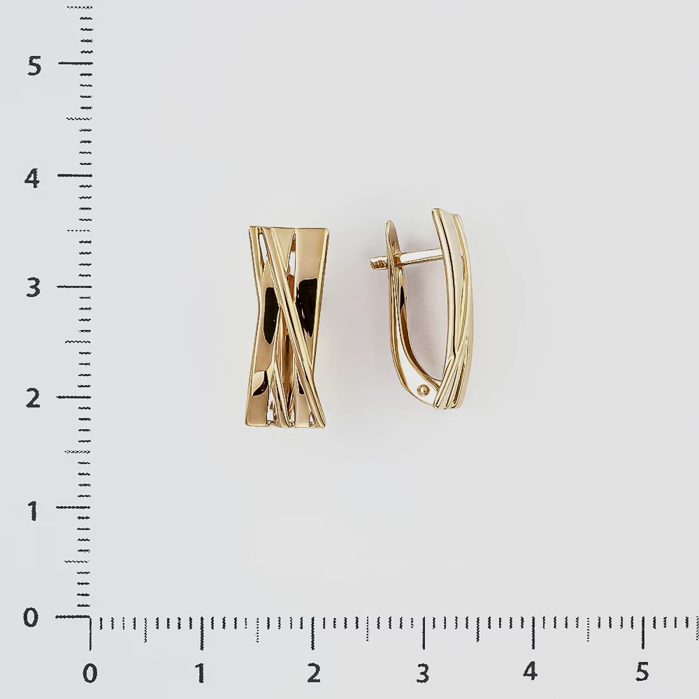 Серьги из красного золота 585 пробы
