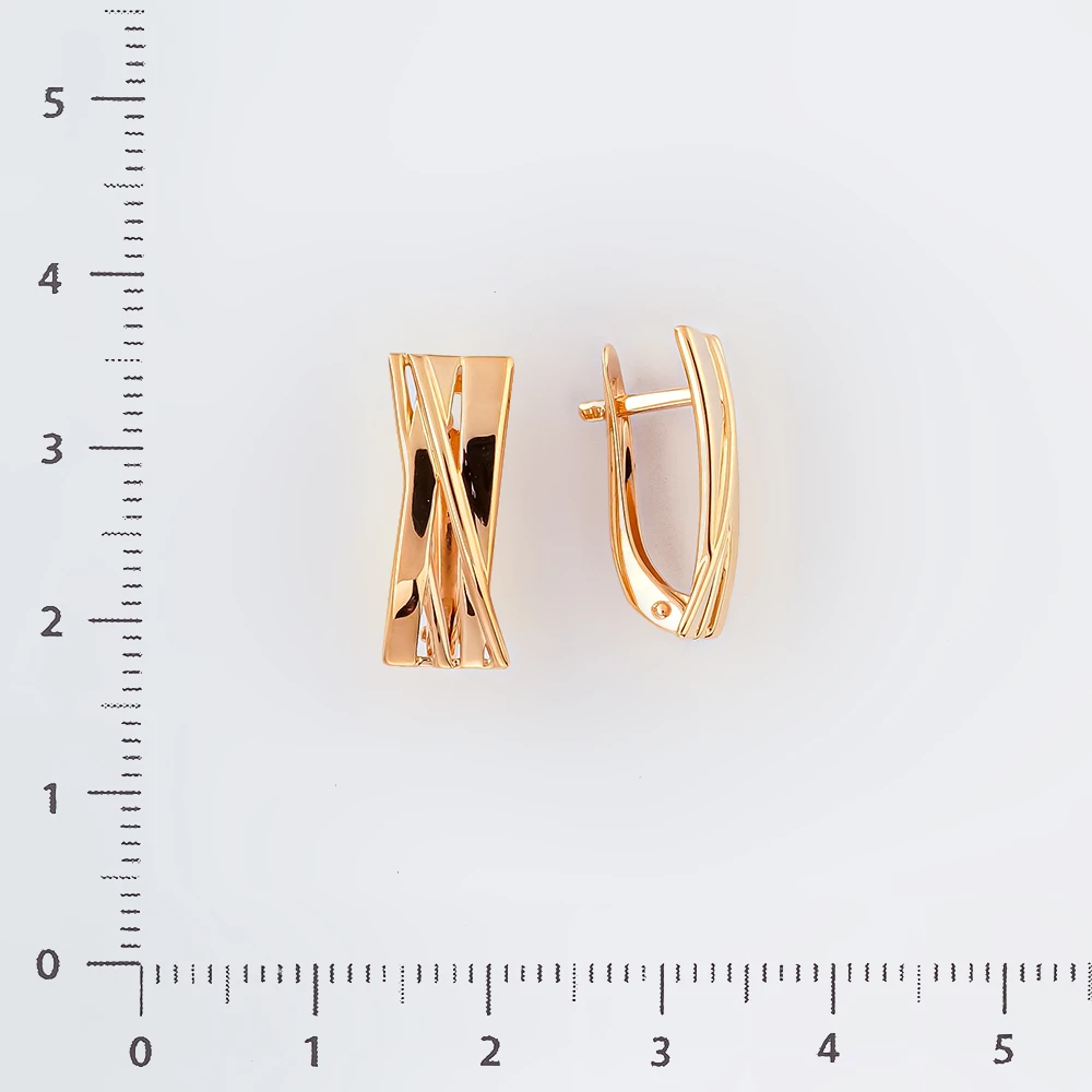 Серьги из красного золота 585 пробы
