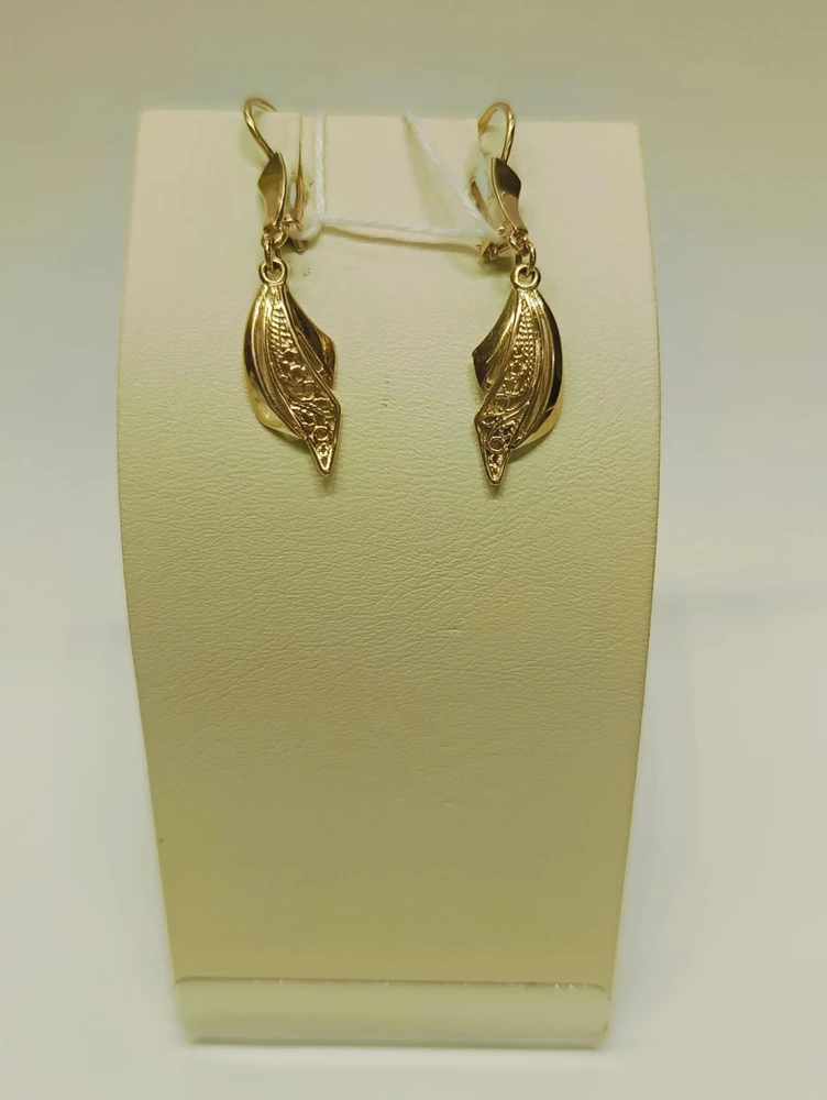 Серьги из красного золота 585 пробы