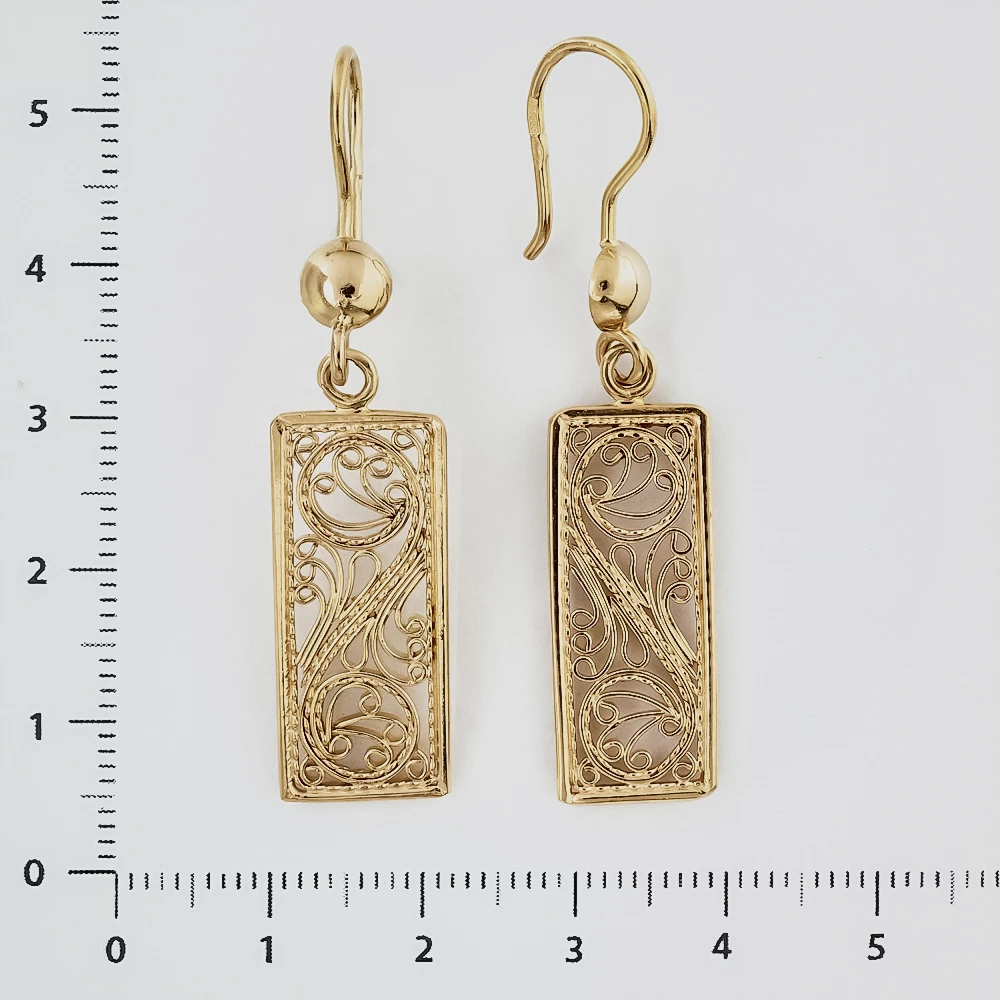 Серьги из красного золота 585 пробы
