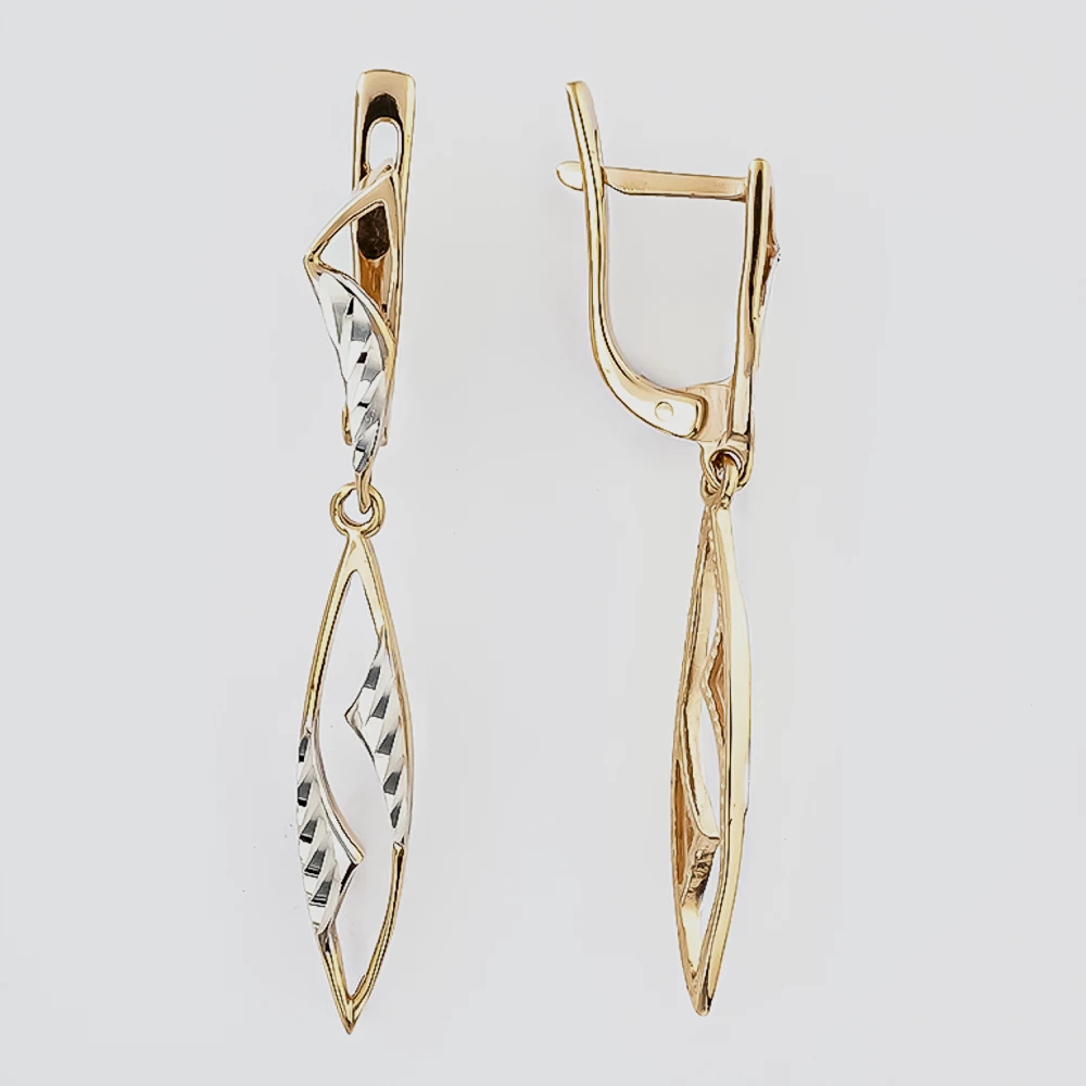 Серьги из красного золота 585 пробы