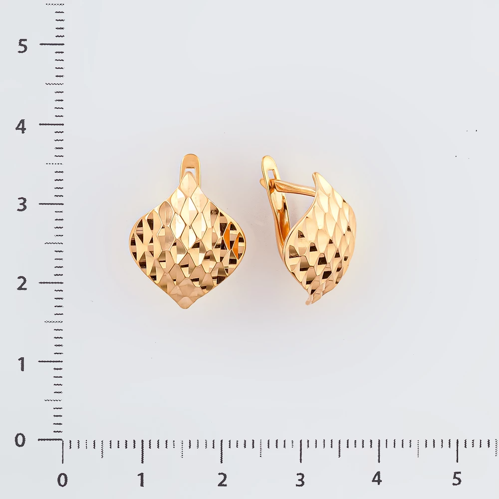 Серьги из красного золота 585 пробы