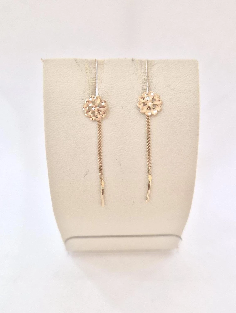 Серьги из красного золота 585 пробы