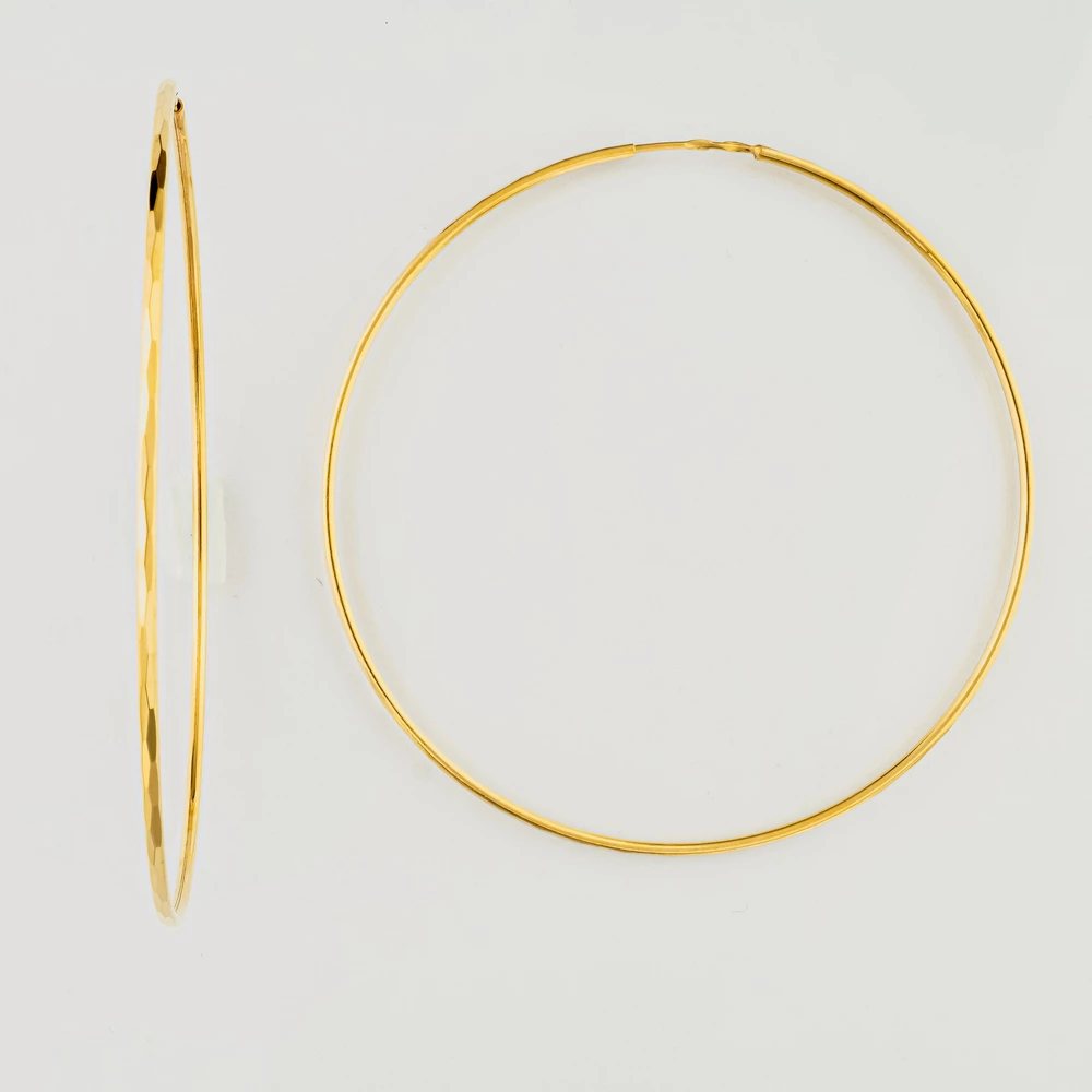 Серьги конго из желтого золота 585 пробы 1