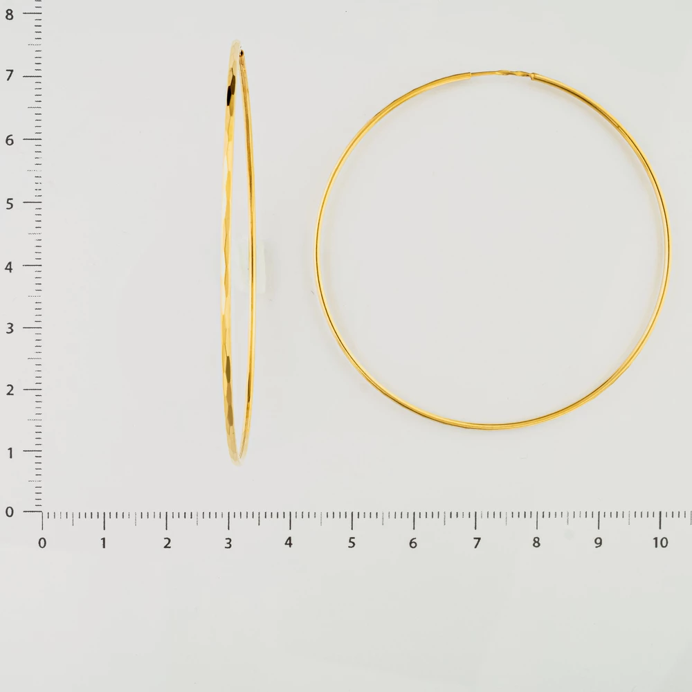 Серьги конго из желтого золота 585 пробы 2