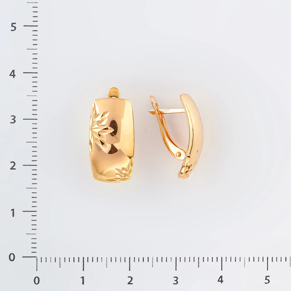 Серьги из красного золота 585 пробы