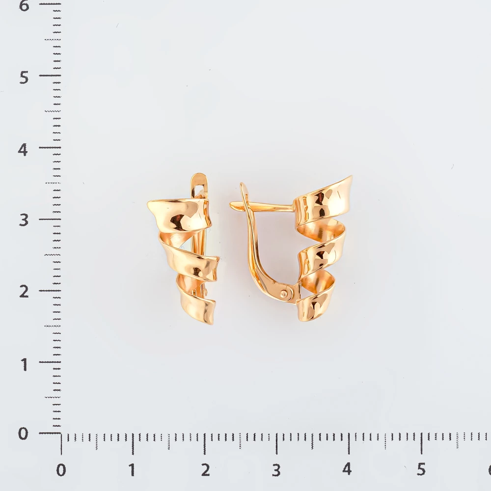 Серьги из красного золота 585 пробы