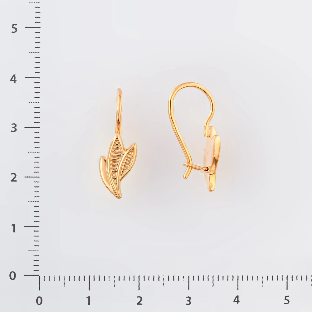 Серьги из красного золота 585 пробы