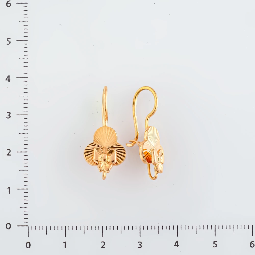 Серьги из красного золота 583 пробы